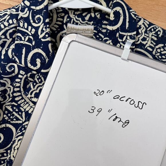 Coldwater Creek Linen Shirt Dress Sleeveless Floral Summer Women 14 Knee Length - Picture 10 of 10